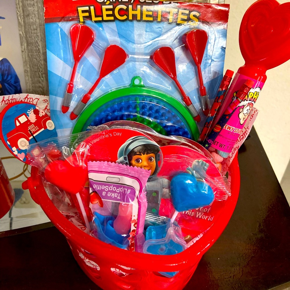 Valentines Day Gift Basket kids